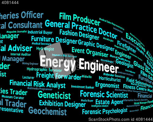 Image of Energy Engineer Means Power Source And Career