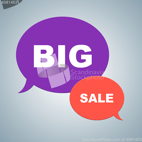 Image of Big Sale Shows Closeout Discounts And Savings