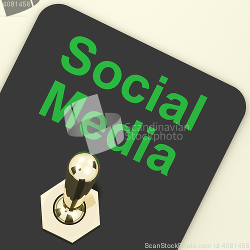 Image of Social Media Switch Shows Different Types Of Online Information