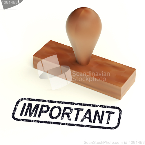 Image of Important Rubber Stamp Shows Critical Information