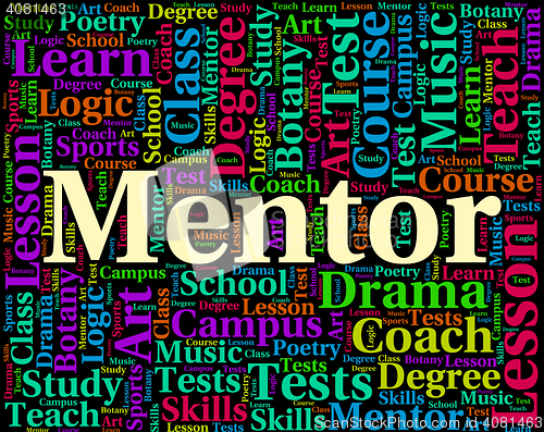 Image of Mentor Word Represents Adviser Counsellor And Confidants