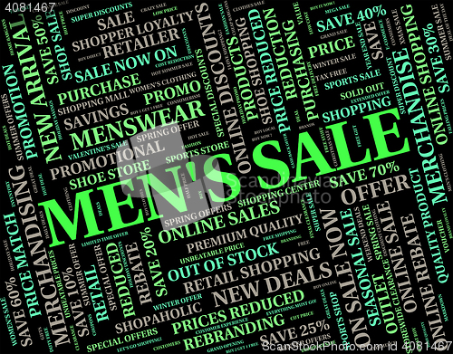 Image of Mens Sale Indicates Reduction Closeout And Discounts