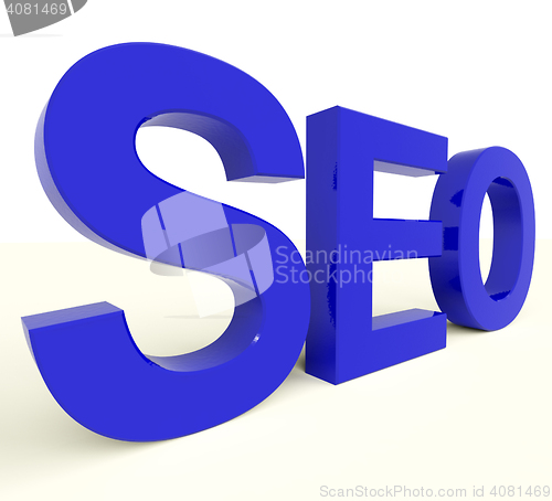 Image of Seo Word Representing Internet Optimization And Promotion