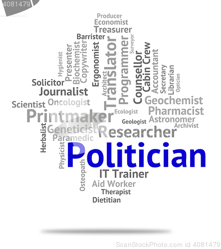 Image of Politician Job Represents Member Of Parliament And Career