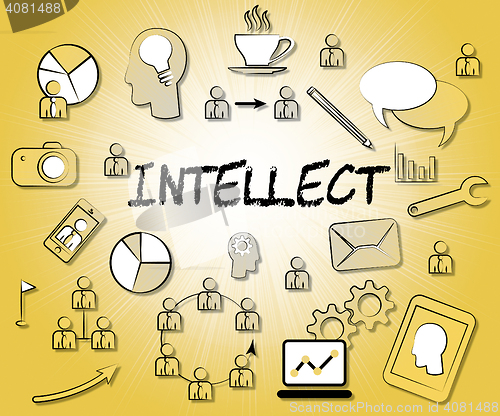 Image of Intellect Icons Represents Intellectual Capacity And Ability