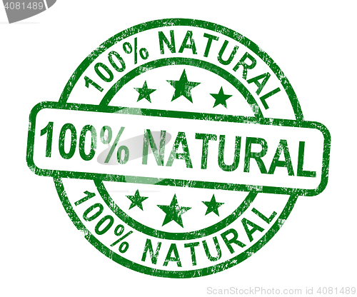 Image of 100% Natural Stamp Shows Pure Genuine Product