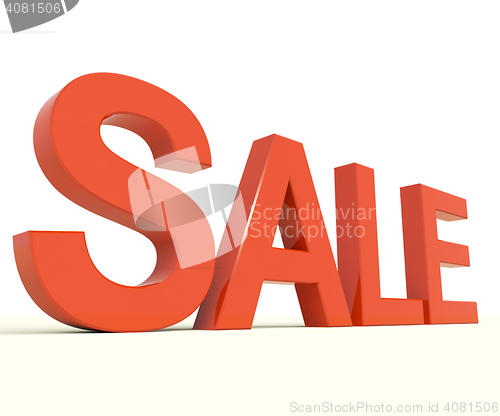 Image of Sale Word As Symbol for Discount And Promotions