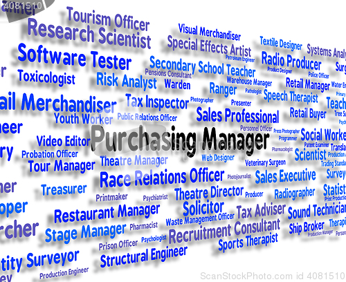 Image of Purchasing Manager Indicates Word Client And Buy