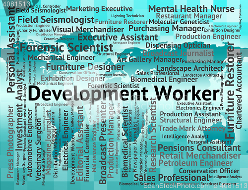 Image of Development Worker Represents Blue Collar And Craftsman