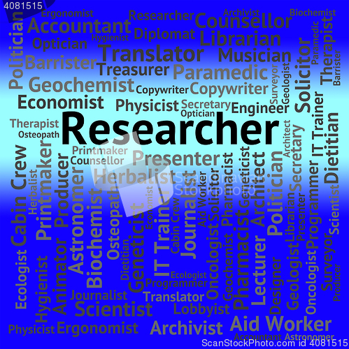 Image of Researcher Job Shows Gathering Data And Analysis