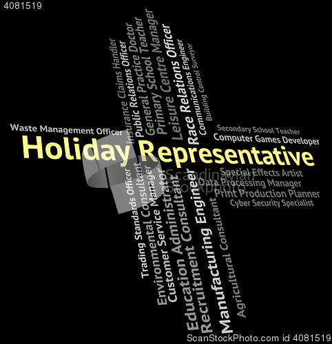 Image of Holiday Representative Means Go On Leave And Career