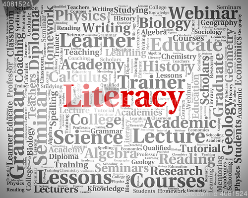 Image of Literacy Word Means Read Proficiency And Ability