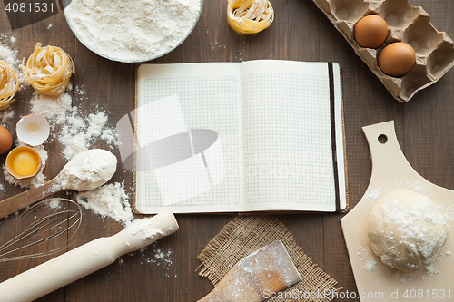 Image of Delicious cuisine view from above.