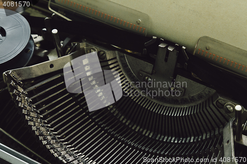 Image of Retro writing machine prints.