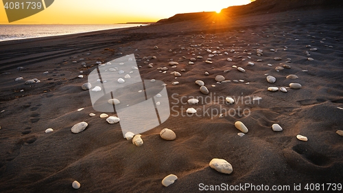 Image of Coastline with black sand