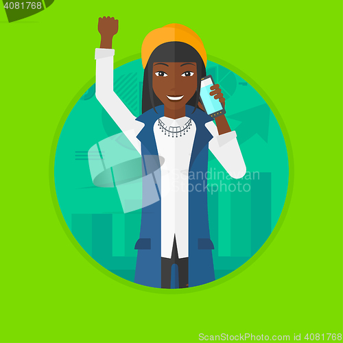 Image of Stockbroker at stock exchange vector illustration.