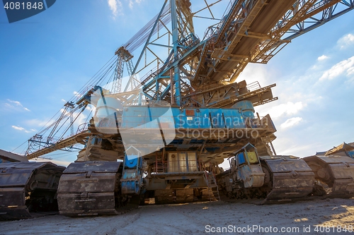 Image of Large excavator machine in the mine