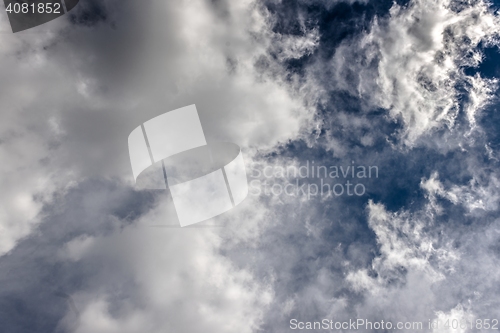 Image of White fluffy clouds