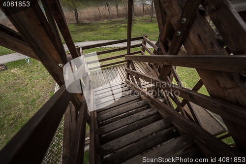 Image of Woden staircase angle shot