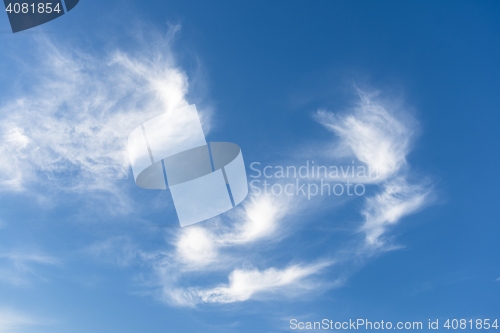 Image of Beautiful sky with fluffy clouds