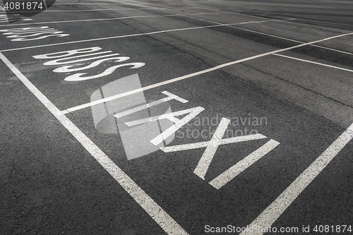 Image of Empty parking lot at the sea