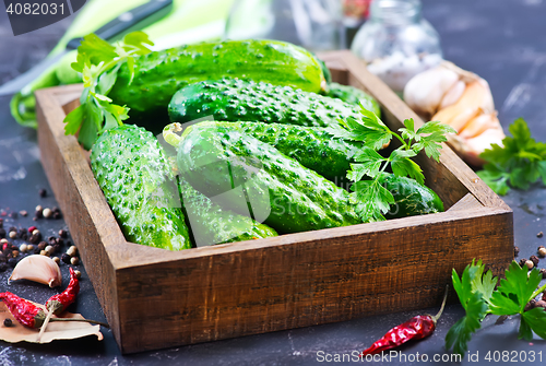 Image of fresh cucumbers