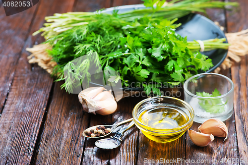 Image of greens and aroma spice