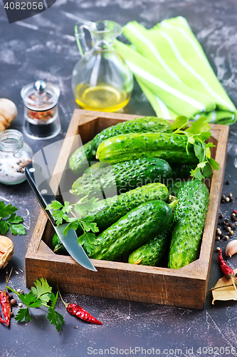 Image of fresh cucumbers