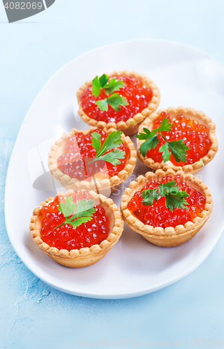 Image of tartalets with seafood