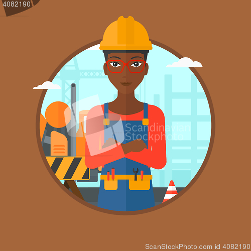 Image of Confident builder with arms crossed.