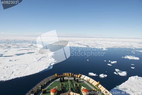 Image of Icebreaker in the ice