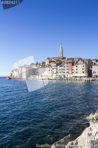 Image of Rovinj beautiful old town in Istria of Croatia Europe