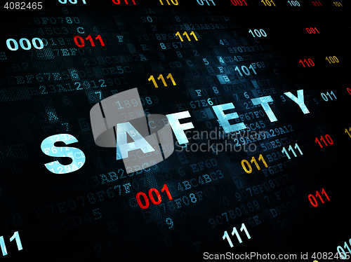 Image of Privacy concept: Safety on Digital background