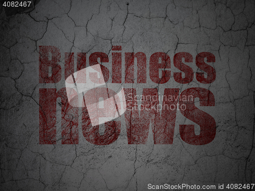 Image of News concept: Business News on grunge wall background
