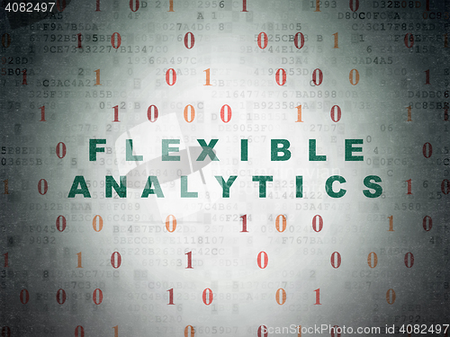 Image of Finance concept: Flexible Analytics on Digital Data Paper background