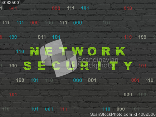 Image of Protection concept: Network Security on wall background