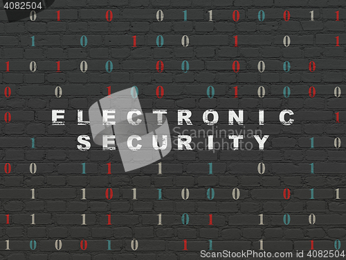 Image of Privacy concept: Electronic Security on wall background