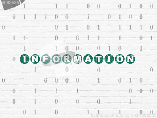 Image of Information concept: Information on wall background