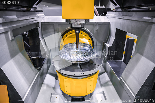 Image of Metalworking CNC milling machine.