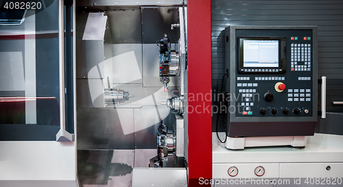 Image of Metalworking CNC milling machine.