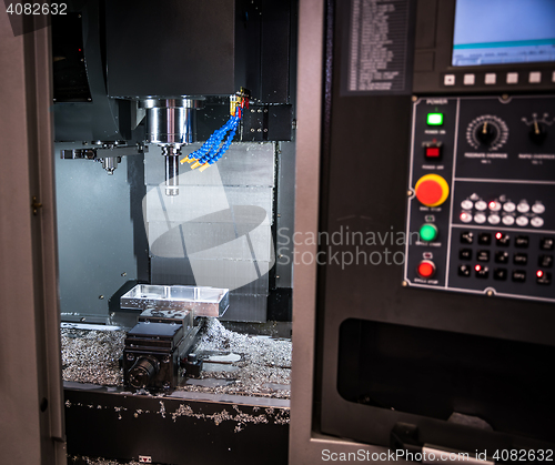 Image of Metalworking CNC milling machine.