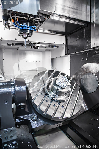 Image of Metalworking CNC milling machine.