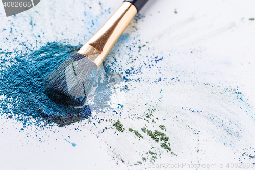 Image of Crisp blue shadows with brush on white background