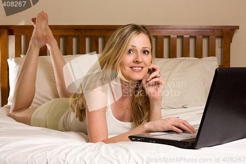 Image of Computer work from bed