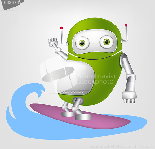 Image of Green robot character