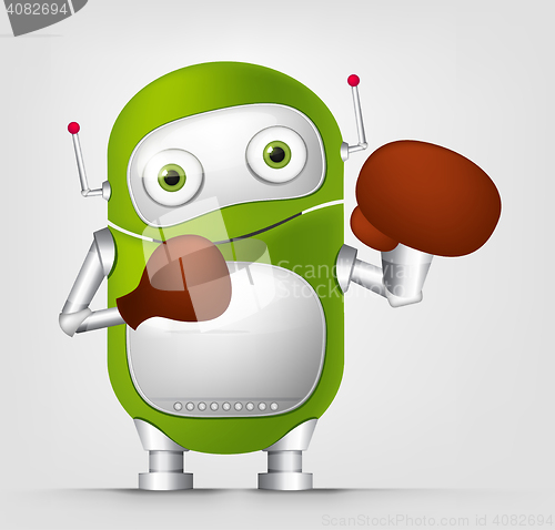 Image of Green robot character