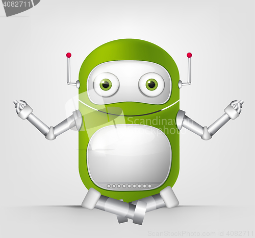 Image of Green robot character