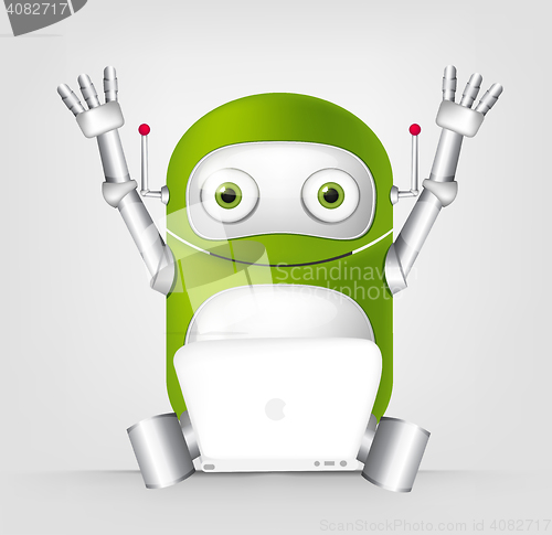 Image of Green robot character