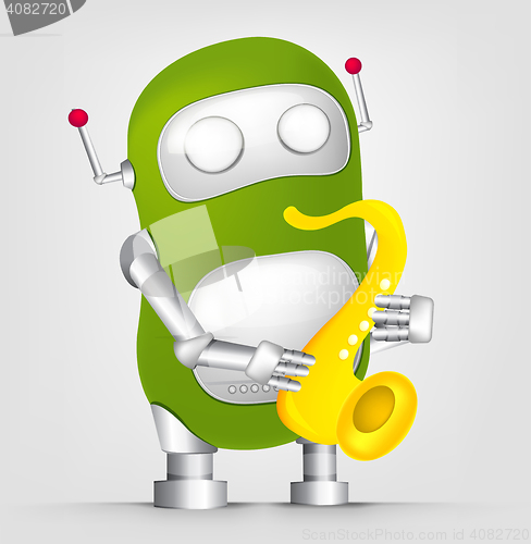 Image of Green robot character