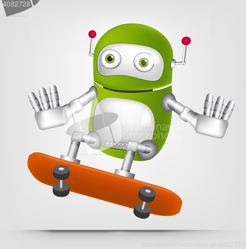 Image of Green robot character